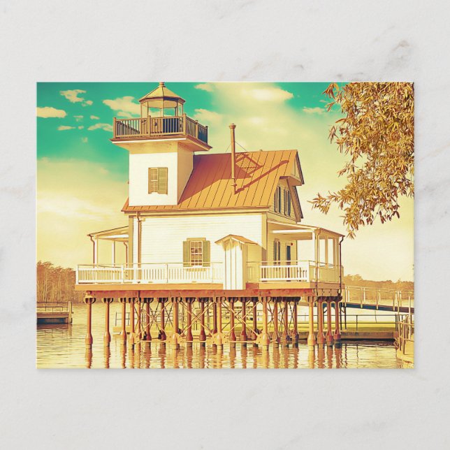 Edenton NC Lighthouse Postkarte (Vorderseite)