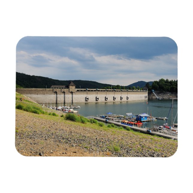 Edersee Staumauer niedrig Magnet (Horizontal)