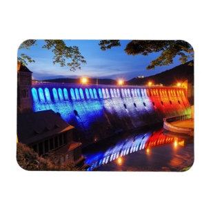 Edersee Staumauer zur blauen Stunde Magnet