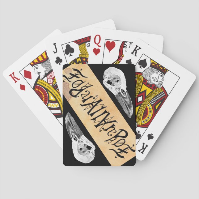 Edgar Allan Poe Ambigram Playing Cards Spielkarten (Rückseite)