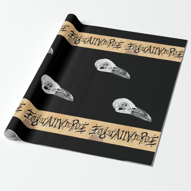 Edgar Allan Poe Ambigram Wrapping Paper Geschenkpapier (Ungerollt)