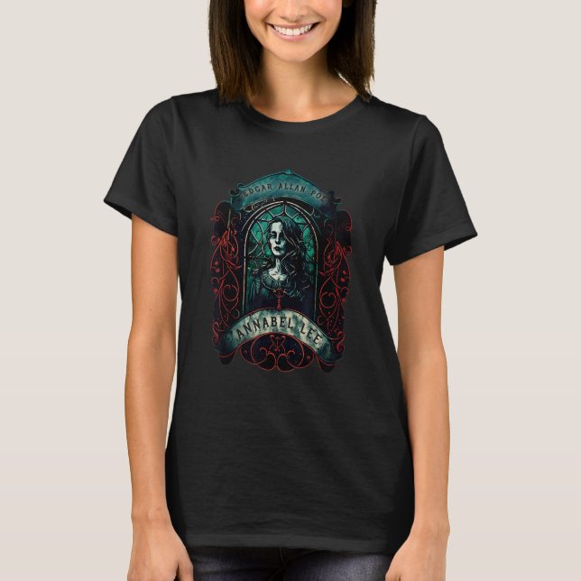 Edgar Allan Poe Annabel Lee Gothic T-Shirt (Vorderseite)