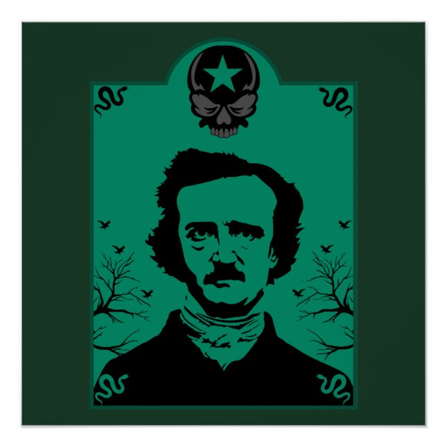 Edgar Allan Poe Art Gift Poster (Vorderseite)