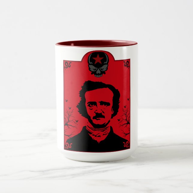 Edgar Allan Poe Art Gift Tasse (Zentrum)