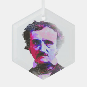 Edgar Allan Poe Autor Schriftsteller Poet Ornament Aus Glas