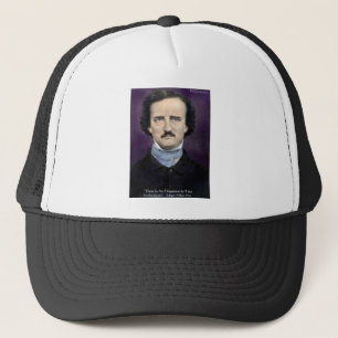 Edgar Allan Poe "Begeisterung" Weisheitszitat Gesc Truckerkappe