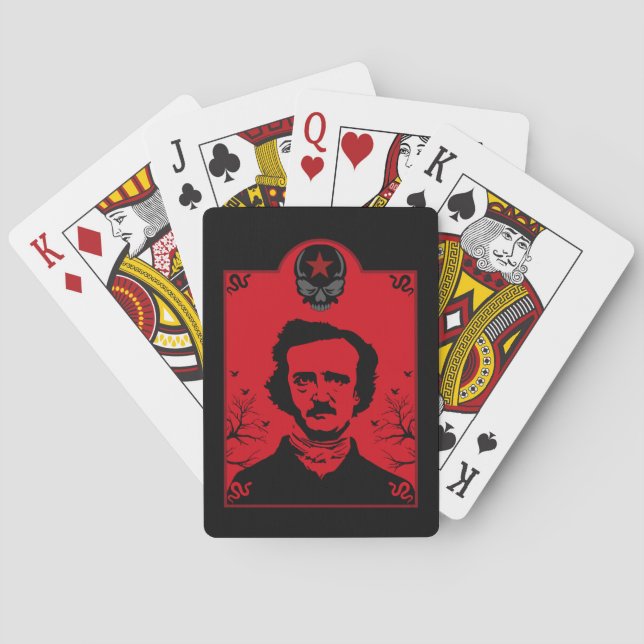 Edgar Allan Poe Black Raven Spielkarten (Rückseite)