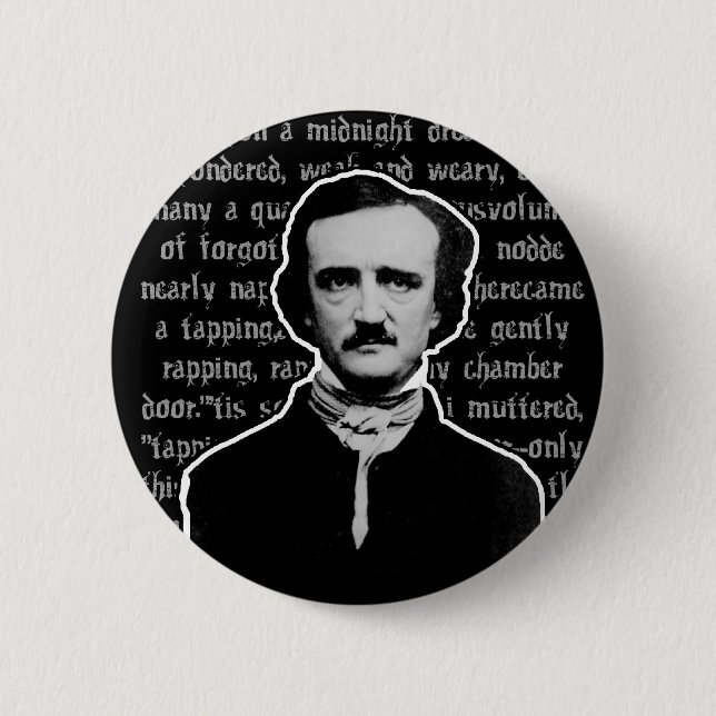 Edgar Allan Poe Button (Vorderseite)