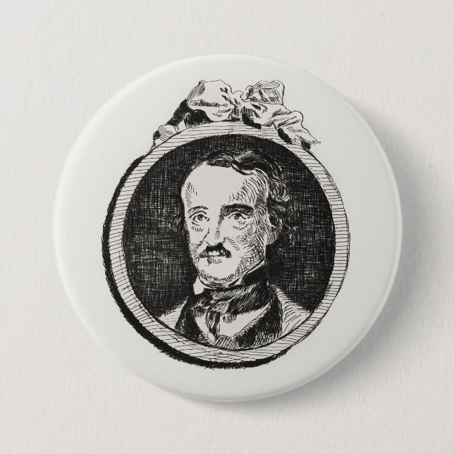 Edgar Allan Poe Button (Vorderseite)