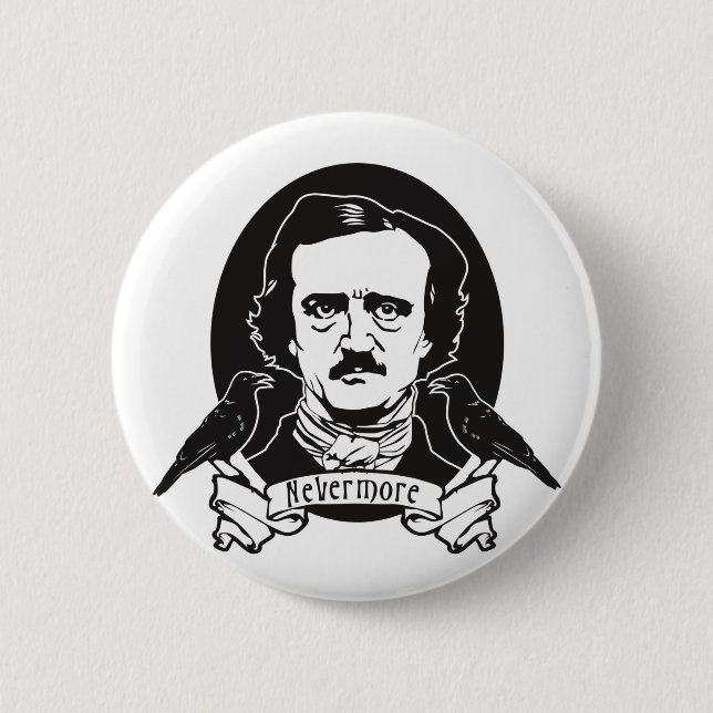 Edgar Allan Poe Button (Vorderseite)