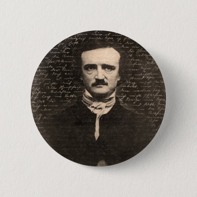 Edgar Allan Poe Button (Vorderseite)