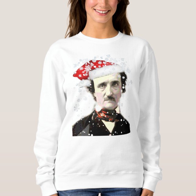 Edgar Allan Poe Christmas Hat Snowflake T - Shirt (Vorderseite)