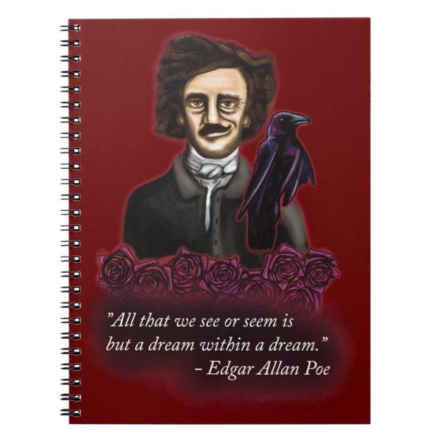 Edgar Allan Poe, Dark Academia Notizblock (Vorderseite)