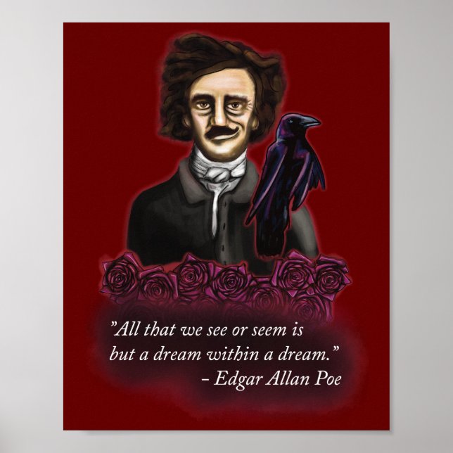 Edgar Allan Poe, Dark Academia Poster (Vorne)