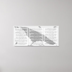 Edgar Allan Poe Das Raven-ganze Gedicht Leinwanddruck