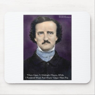 Edgar Allan Poe "Der Rabe" Zitat Geschenke & Karte Mousepad