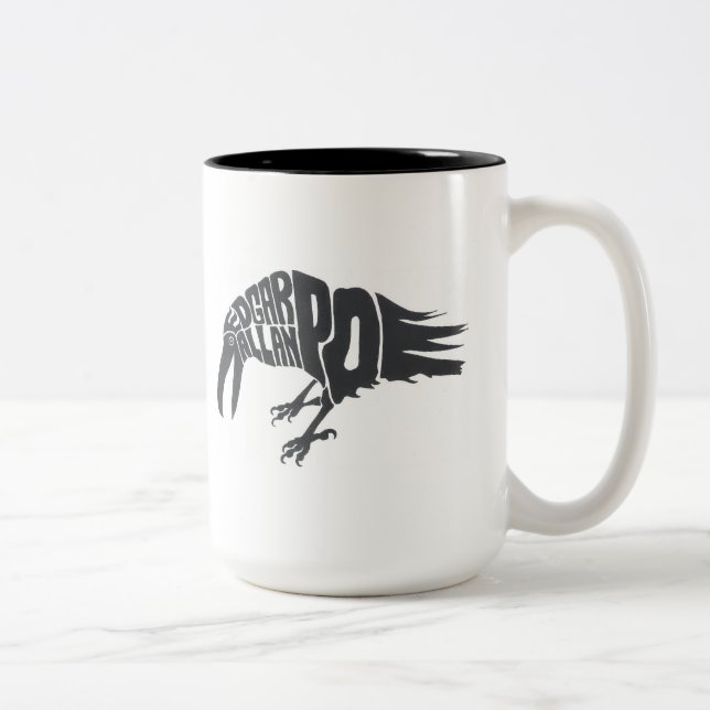 Edgar Allan Poe - der Rabe Zweifarbige Tasse (Rechts)