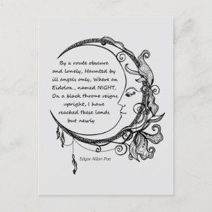 Edgar Allan Poe Dreamland Dream Poem  Postkarte