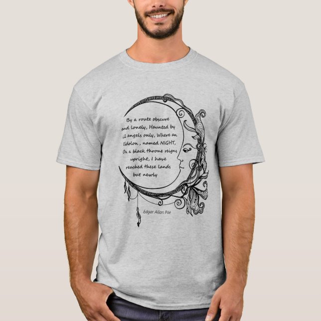 Edgar Allan Poe Dreamland Dream Poem T-Shirt (Vorderseite)