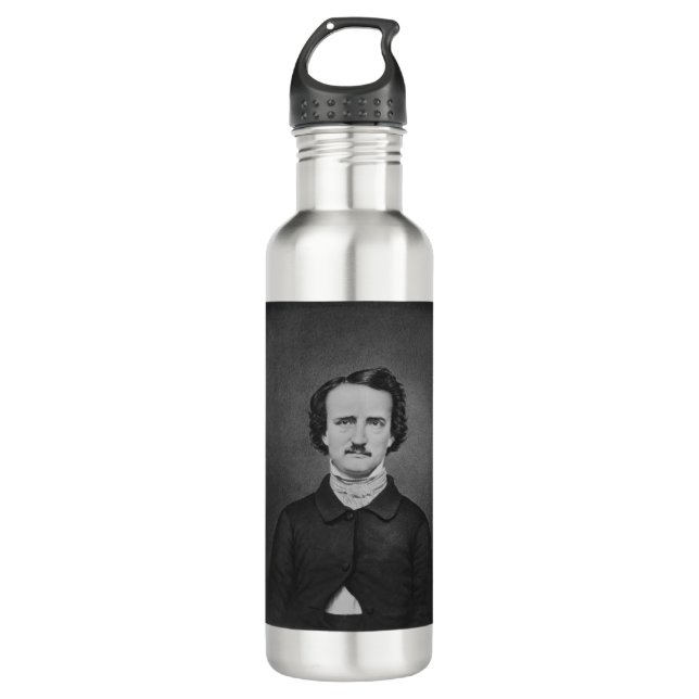 Edgar Allan Poe Edelstahlflasche (Vorderseite)