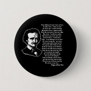 Edgar Allan Poe-Gedicht ALLEIN Button