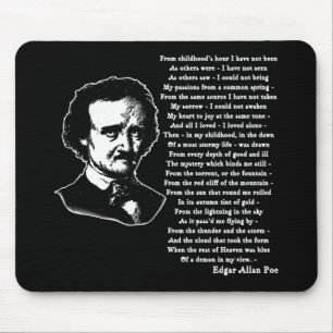 Edgar Allan Poe-Gedicht ALLEIN Mousepad
