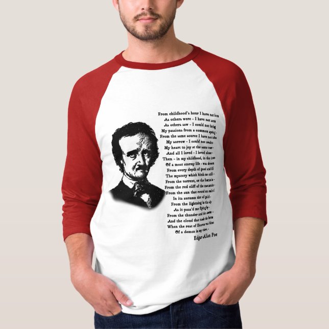 Edgar Allan Poe-Gedicht ALLEIN T-Shirt (Vorderseite)