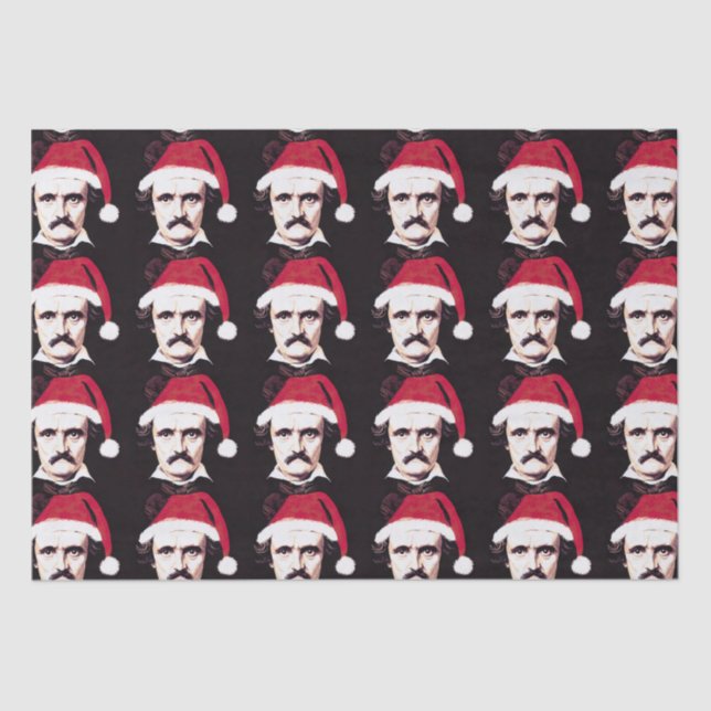 Edgar Allan Poe Goth Weihnachtszettel Seidenpapier (Vorderseite)