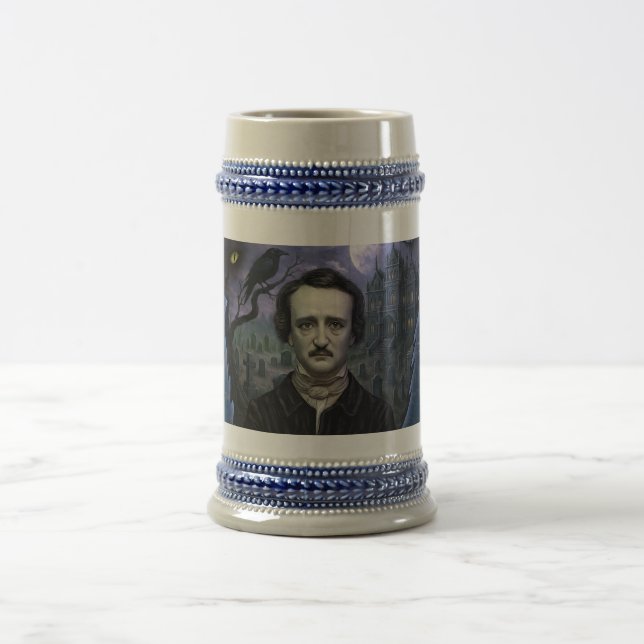Edgar Allan Poe Gothic Raven Art Bierstein Bierglas (Mittel)