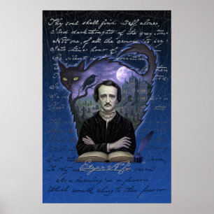 Edgar Allan Poe Gothic Raven Poster Art