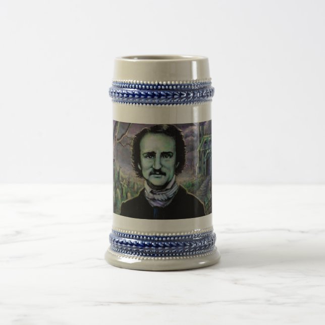 Edgar Allan Poe gotisch Bierglas (Mittel)