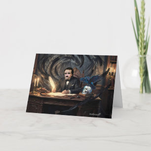 Edgar Allan Poe Halloween-Party-Einladungskarte Karte