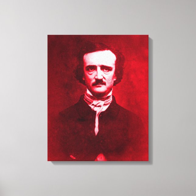 Edgar Allan Poe in Red Leinwanddruck (Vorderseite)