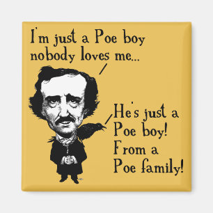 Edgar Allan Poe Junge Lustiger Kühlschrankmagnet Magnet