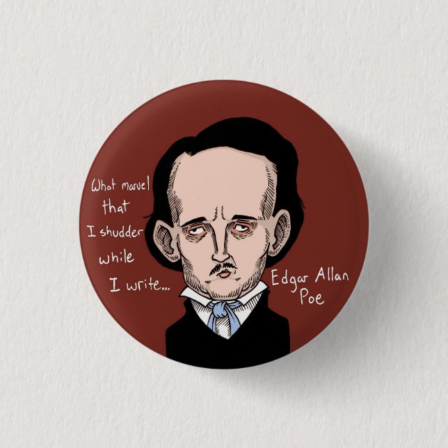 Edgar Allan Poe-Knopf Button (Vorderseite)