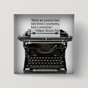 Edgar Allan Poe-Knopf Button