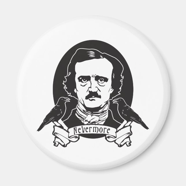 Edgar Allan Poe Magnet (Vorne)