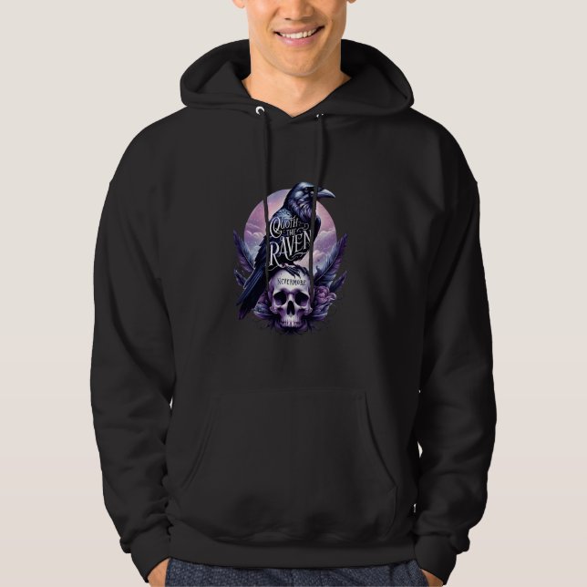 Edgar Allan Poe Nevermore Quoth The Raven Hoodie (Vorderseite)
