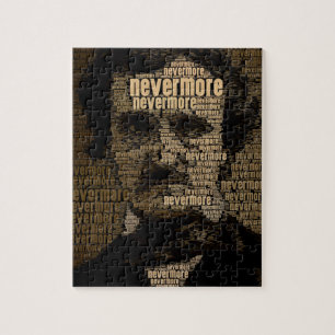 Edgar Allan Poe - Nevermore Typografie Puzzle