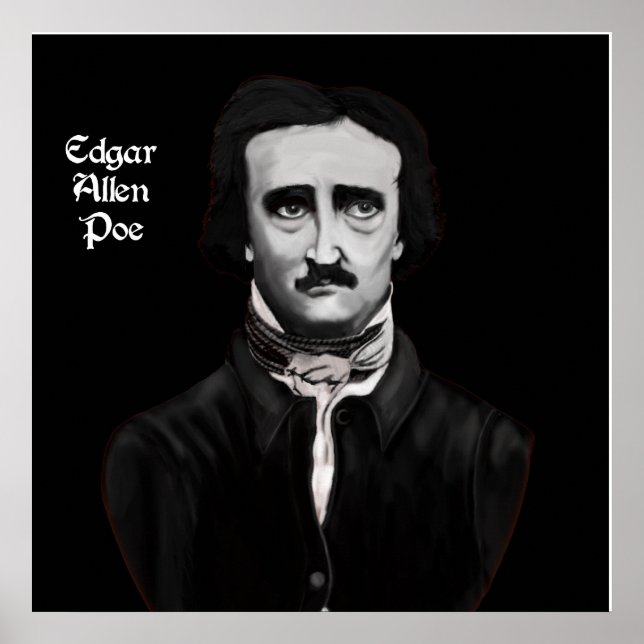 Edgar Allan Poe on Leinwand Poster (Vorne)