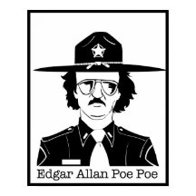 Edgar Allan Poe Poe (Schwarz auf Weiß)