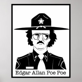 Edgar Allan Poe Poe (Schwarz auf Weiß) Poster