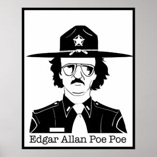 Edgar Allan Poe Poe (Schwarz auf Weiß) Poster