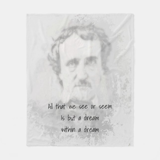 Edgar Allan Poe Poet Author Dream Fleecedecke (Vorderseite)