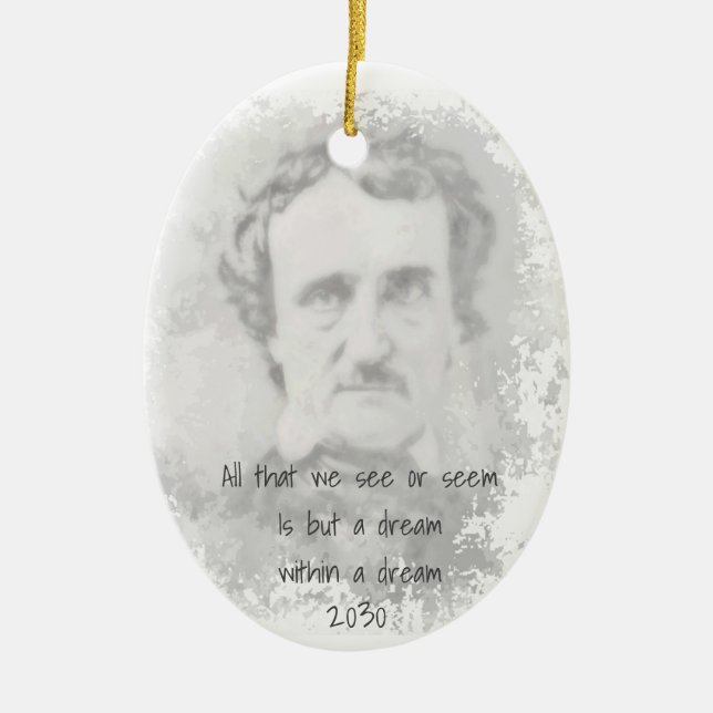 Edgar Allan Poe Poet Author Dream Keramik Ornament (Vorne)