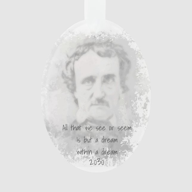 Edgar Allan Poe Poet Author Dream Ornament (Vorderseite)