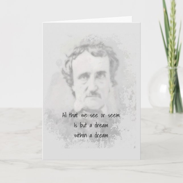 Edgar Allan Poe Poet Author Traum Karte (Vorderseite)