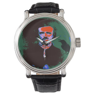 Edgar Allan Poe Pop Art Armbanduhr