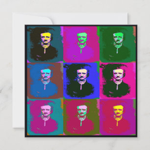 Edgar Allan Poe Pop Art Karte