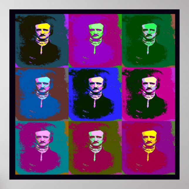 Edgar Allan Poe Pop Art Posters & Prints Poster (Vorne)
